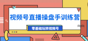 视频号直播运营课程：零基础玩转视频号（10节课）外面收费700-虚拟货源网